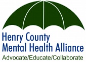 May be an image of text that says 'Henry County Mental Health Alliance Advocate/Educate/Collaborate Collaborate'